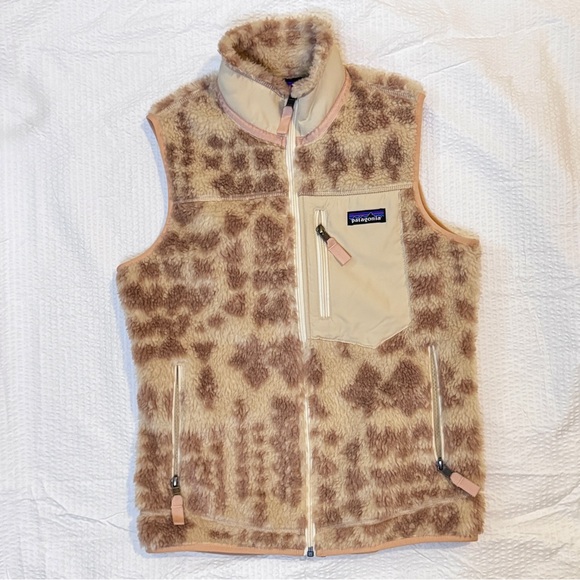 Patagonia Classic Retro-X Fleece Vest Small Sherpa Windproof Cream Tan - Picture 2 of 9